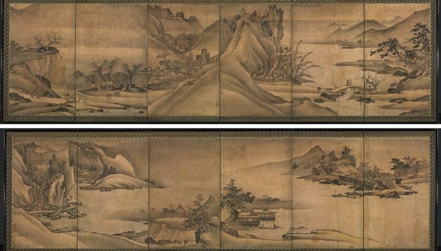Landscape of the Four Seasons by Yi Sumun (Korean, b. c. 1404)