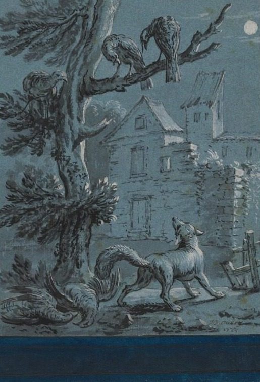The Fox and the Turkey Hens by Jean-Baptiste Oudry (French, 1686–1755)