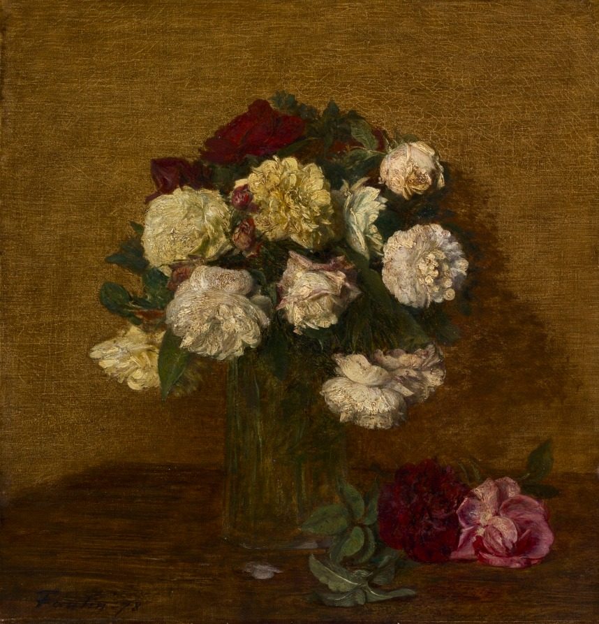 Roses in a Vase by Henri Fantin-Latour (French, 1836–1904)