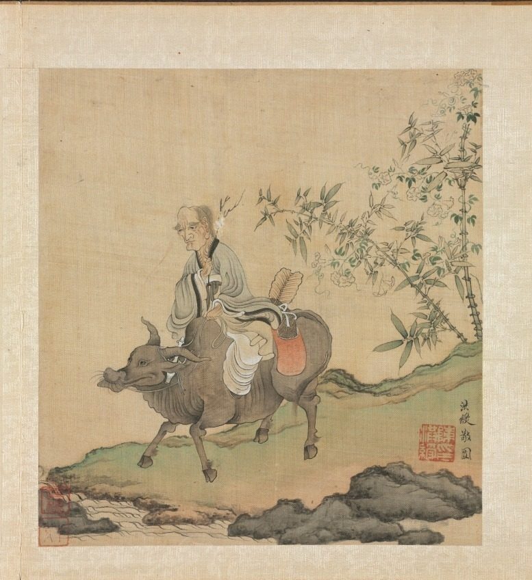Paintings after Ancient Masters: Laozi Riding an Ox by Chen Hongshou (Chinese, 1598/99–1652)