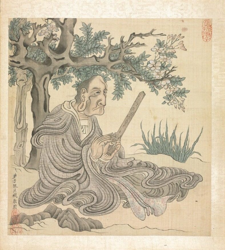 Paintings after Ancient Masters: A Lohan [after Guanxiu] by Chen Hongshou (Chinese, 1598/99–1652)