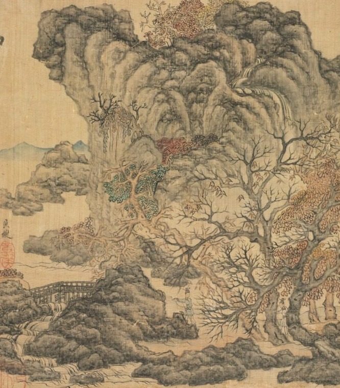 Paintings after Ancient Masters:Travelers in an Autumn Landscape by Chen Hongshou (Chinese, 1598/99–1652)