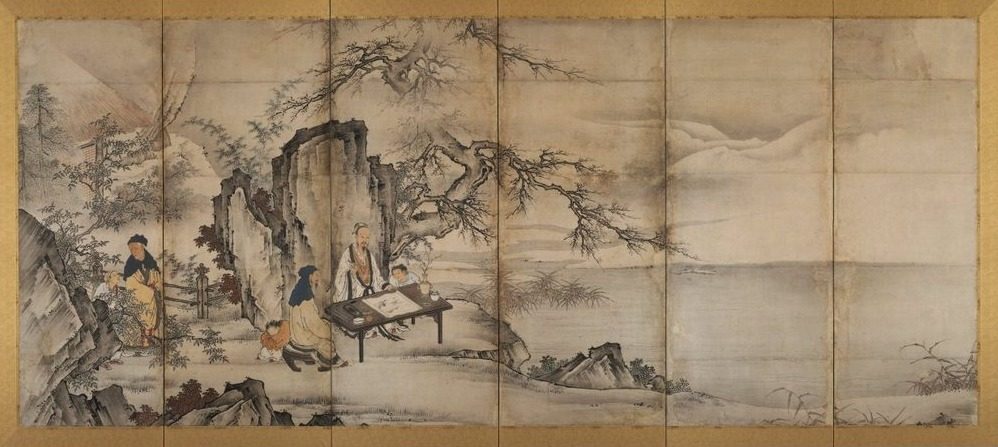 The Four Accomplishments by Kano Shōei (Japanese, 1519–1592)