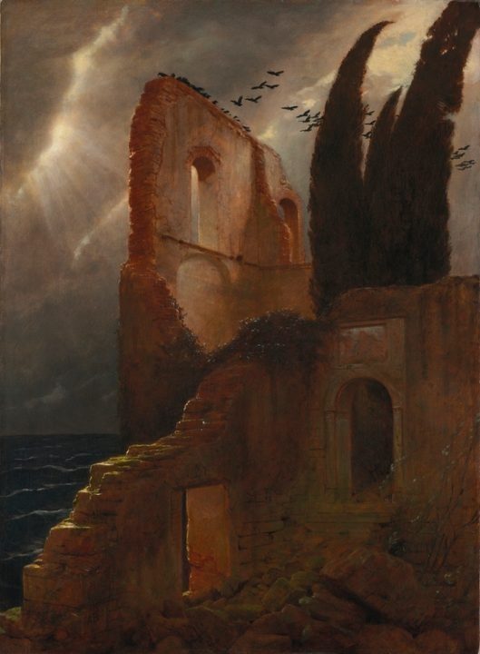 Ruin by the Sea by Arnold Böcklin (Swiss, 1827–1901)