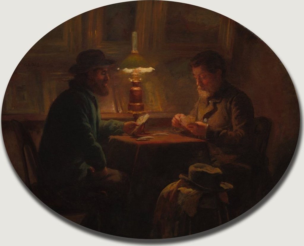 Card Game at "le Père Martin" by Adolphe-Félix Cals (French, 1810–1880)
