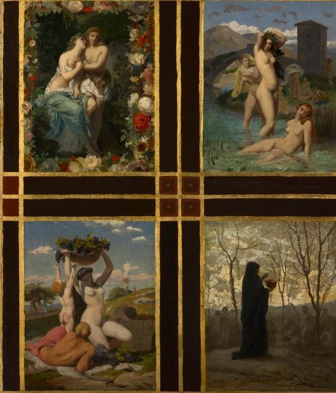 The Four Seasons by Henry Picou (French, 1824–1895)