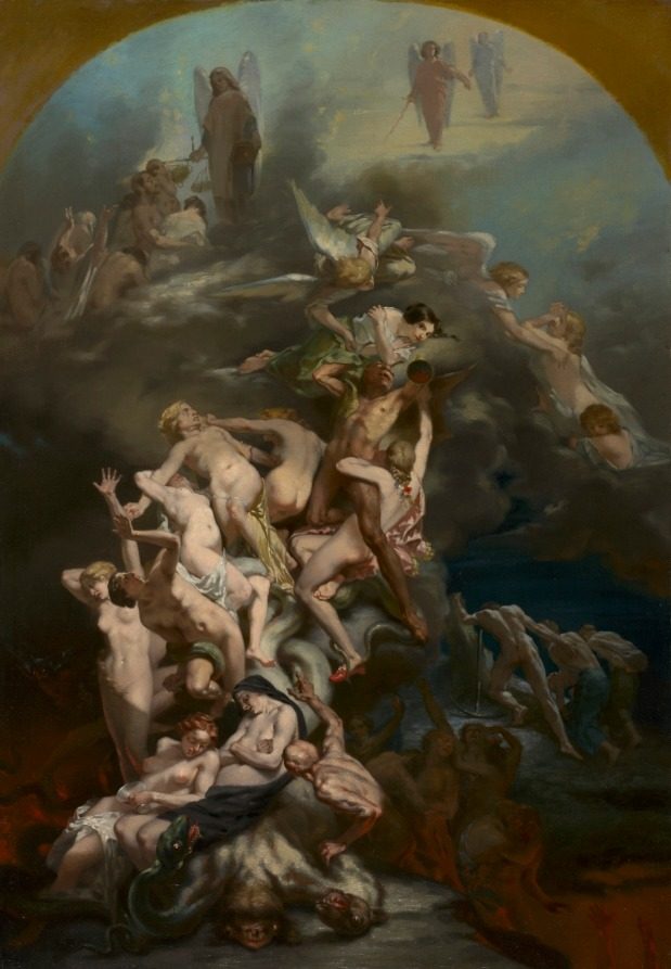 Heaven and Hell by Octave Tassaert (French, 1800–1874)
