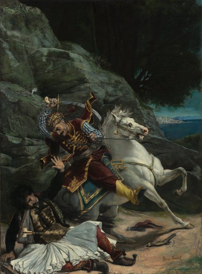 Combat of a Greek and a Turk by Horace Vernet (French, 1789–1863)