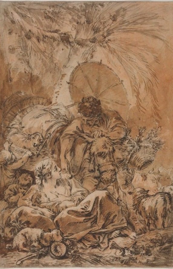 The Departure of Jacob by François Boucher (French, 1703–1770)