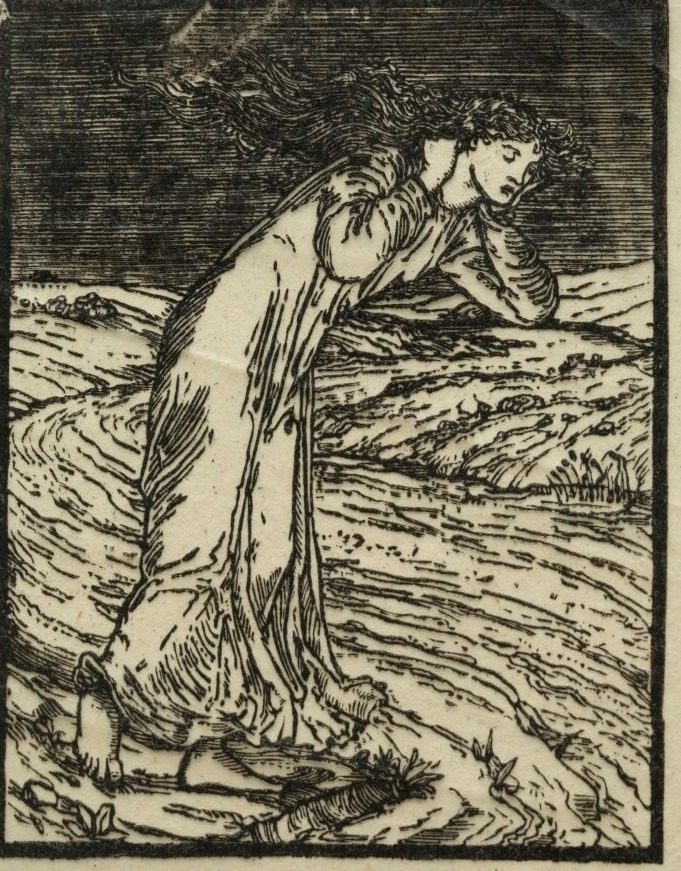 Psyche Throwing Herself into the River by William Morris (British, 1834–1896)