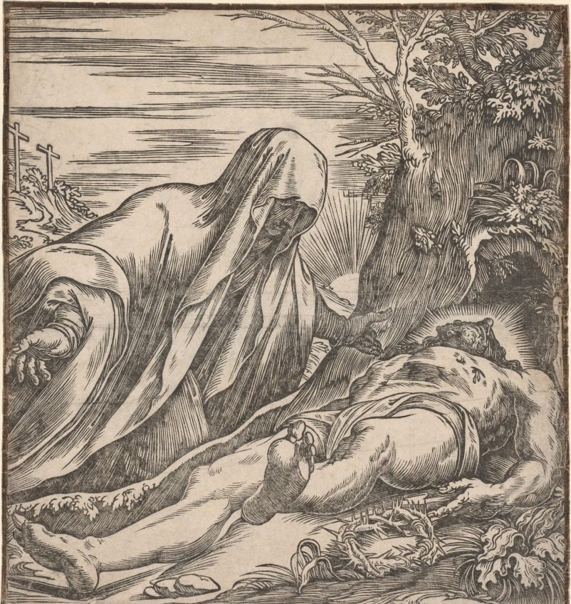 Lamentation over the Body of Christ by Giuseppe Scolari (Italian)