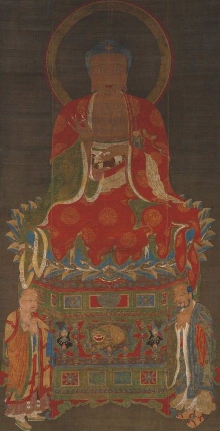 Shakyamuni with two attendants