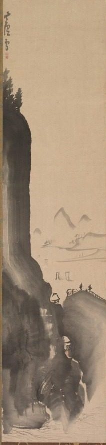 Mountains and Distant Boats by Nagasawa Rosetsu (Japanese, 1754–1799)