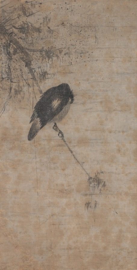 Willow and Magpie by Fachang Muqi (Chinese, 1220–1280)
