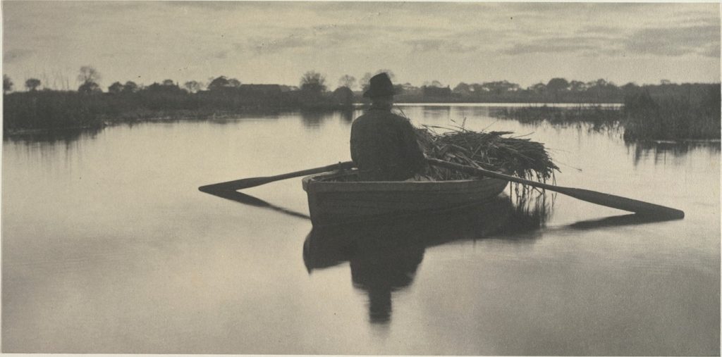 Rowing Home the Schoof-Stuff by Peter Henry Emerson (British, 1856–1936)