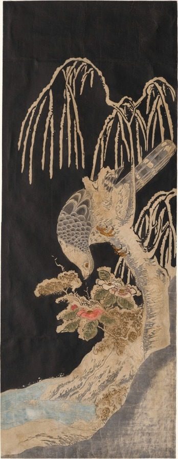 Falcon on a Willow by Isoda Koryūsai (Japanese, 1735–1790)