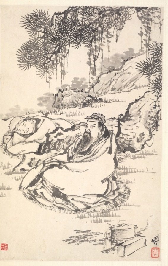 Lu Tong and Servant by Min Zhen (Chinese, 1730–after 1788)