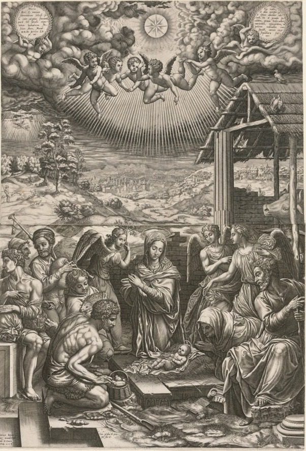 The Nativity by Giorgio Ghisi (Italian, 1520–1582)