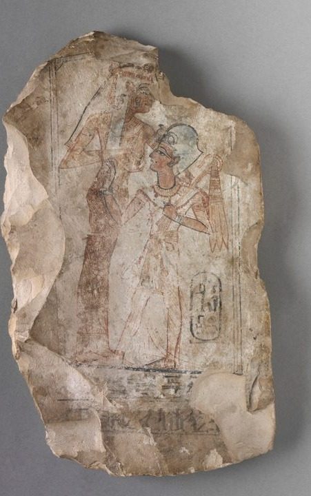 Ostracon: Ramesses II Suckled by a Goddess