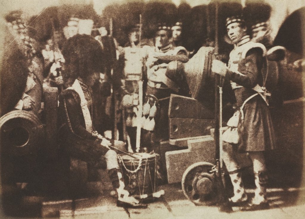 Scots Guards at Edinburgh Castle by David Octavius Hill (British, 1802–1870)