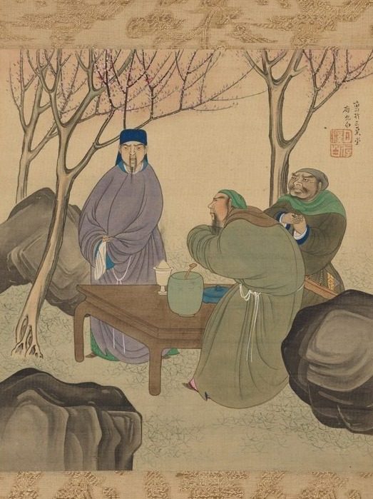 Oath of the Peach Garden, from Romance of the Three Kingdoms by Matsumura Goshun (Japanese, 1752–1811)