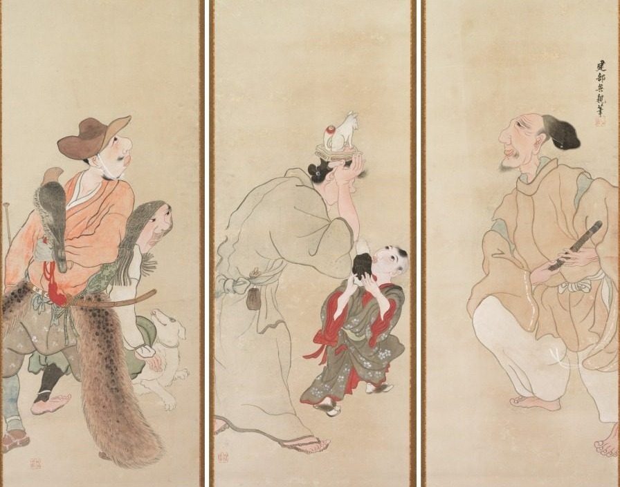 Genre Figures by Takebe Sōchō (Japanese, 1760–1814)
