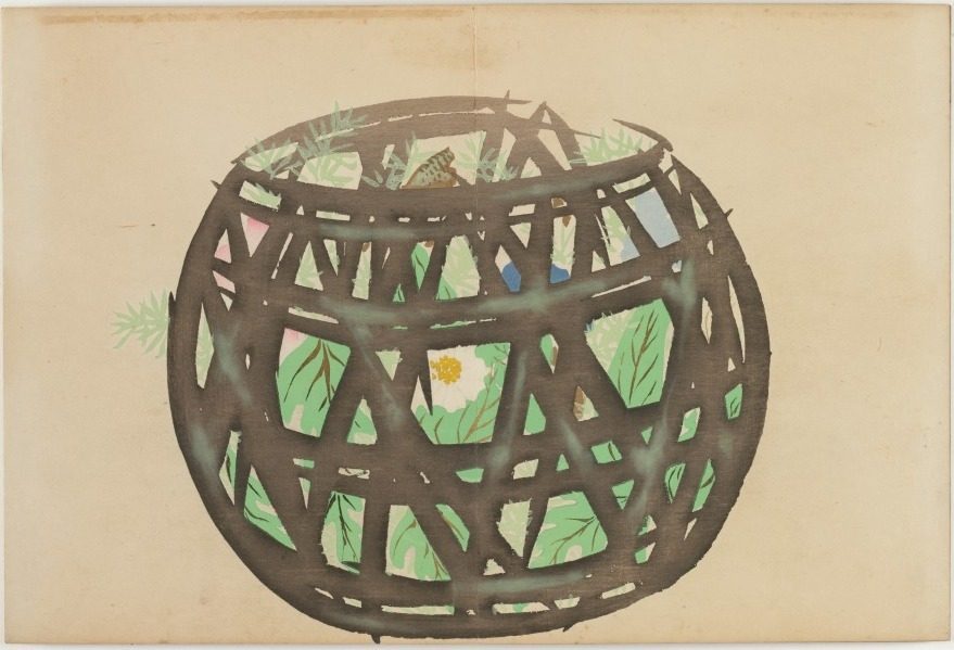 Flowers of a Hundred Worlds (Momoyogusa): Flower Basket (Hanakago) by Kamisaka Sekka (Japanese, 1866–1942)