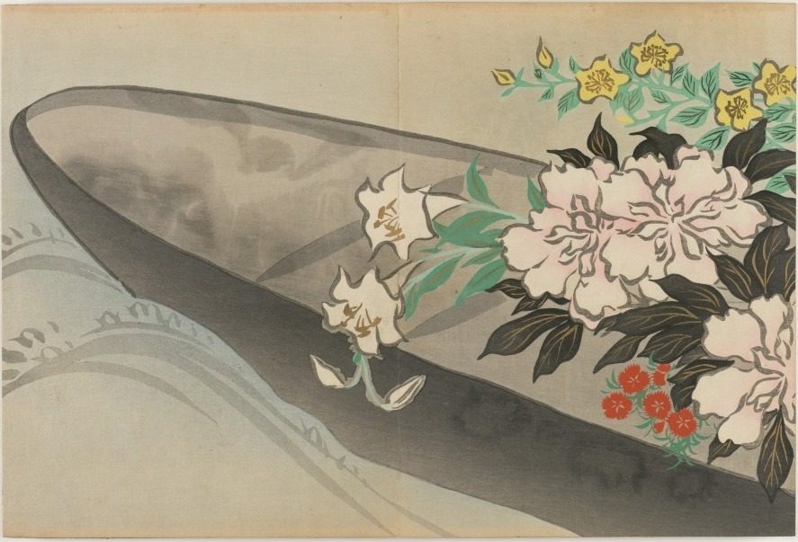 Flowers of a Hundred Worlds (Momoyogusa): Flower boat (Hanabune) by Kamisaka Sekka (Japanese, 1866–1942)