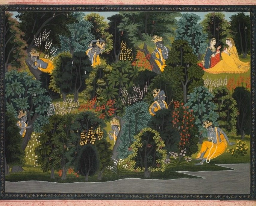 Krishna’s longing for Radha, from a Gita Govinda (Song of the Cowherd) of Jayadeva