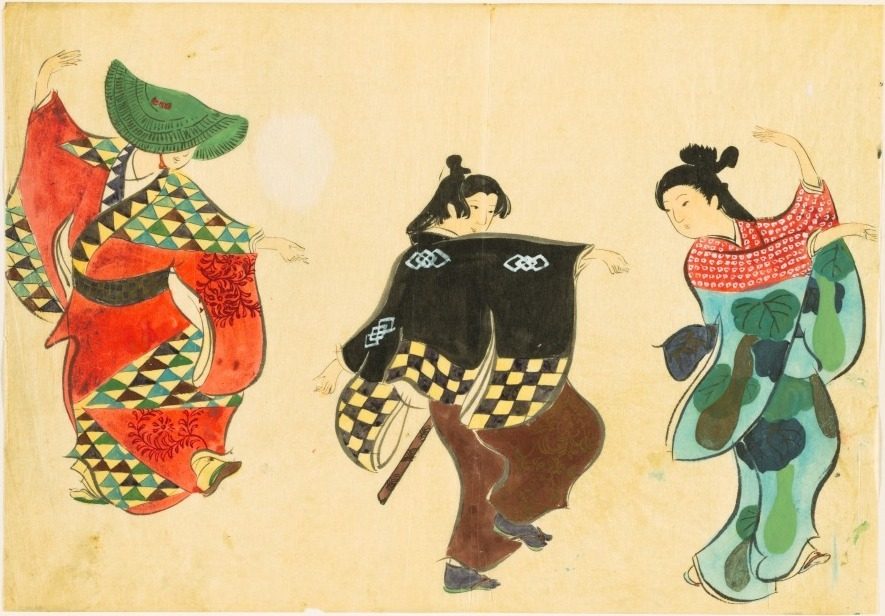 Flowers of a Hundred Worlds (Momoyogusa): Dancing (Odori) by Kamisaka Sekka (Japanese, 1866–1942)