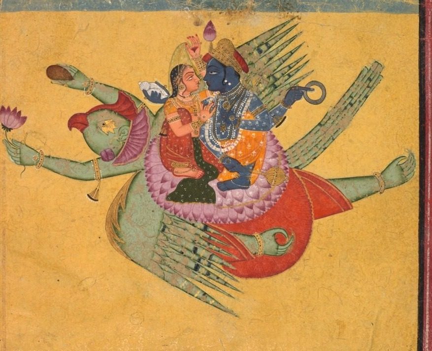 Vishnu and Lakshmi on Garuda