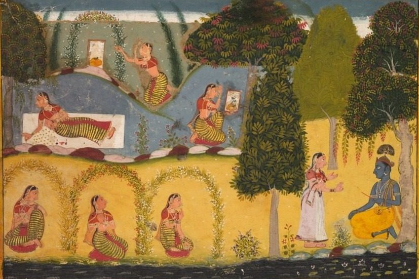 Radha Awaiting Reconciliation with Krishna, from a Gita Govinda of Jayadeva