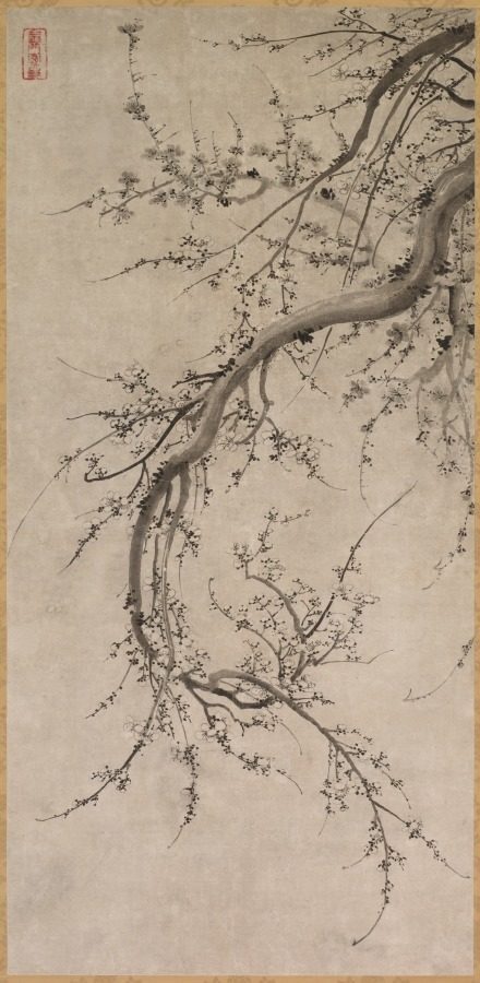 Prunus by Kano Einō (Japanese, 1631–1697)