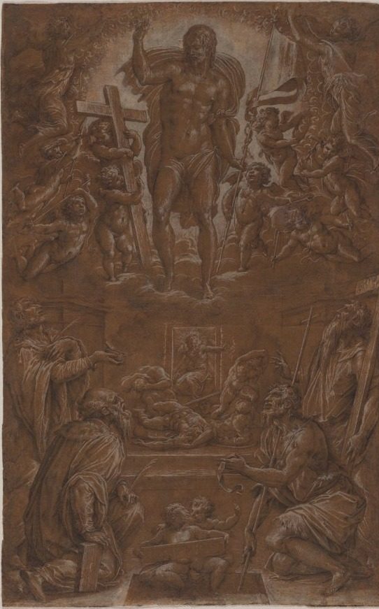 The Risen Christ Adored by Saints and Angels by Giorgio Vasari (Italian, 1511–1574)