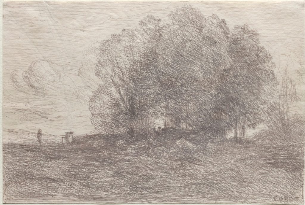Group of Trees by Jean Baptiste Camille Corot (French, 1796–1875)