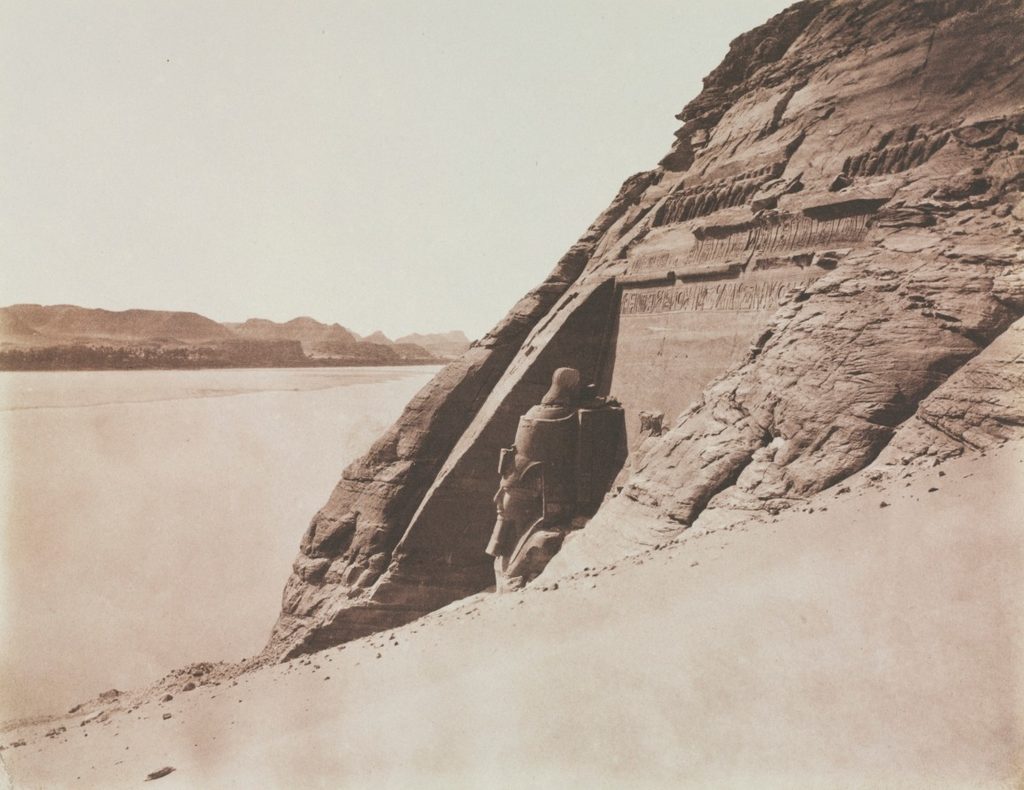 Large Speos - View taken from the Sand Slope (Temple of Ramesses II), Abu Simbel by Félix Teynard (French, 1817–1892)