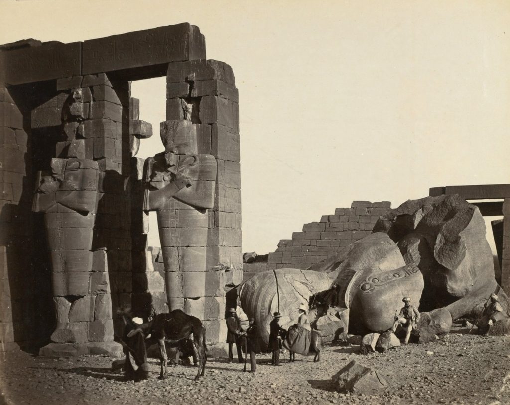 Fallen Statue at the Ramesseum, Thebes by Francis Frith (British, 1822–1898)