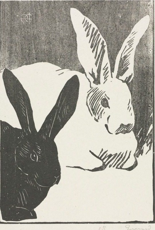 The Rabbits by Henri Charles Guérard (French, 1846–1897)