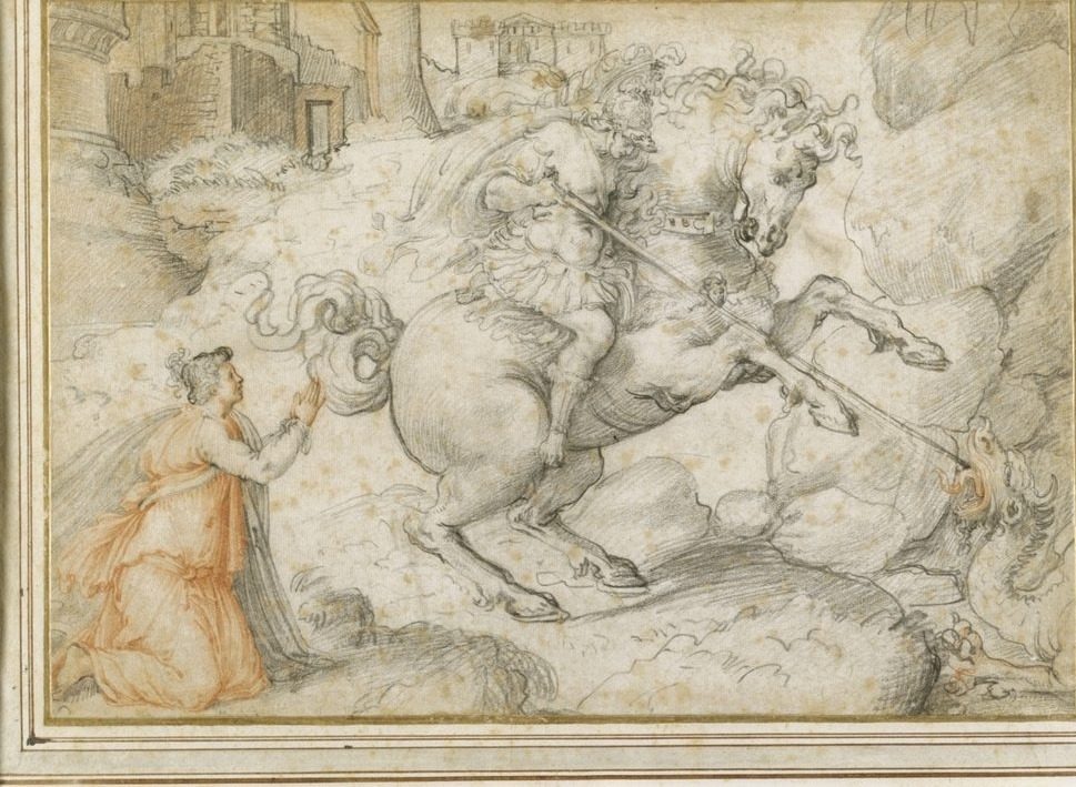 St. George and the Dragon by Francesco Salviati (Italian, 1510–1563)