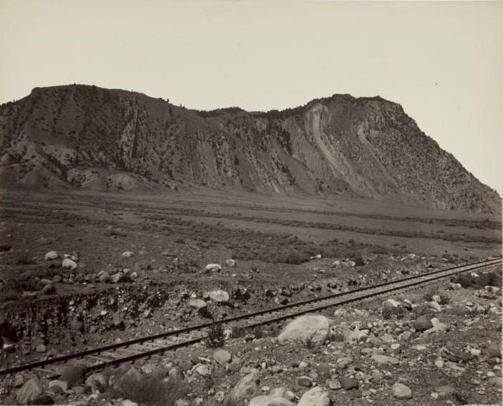 Cinnabar Mountain, Devil Slide by Frank Jay Haynes (American, 1853–1921)