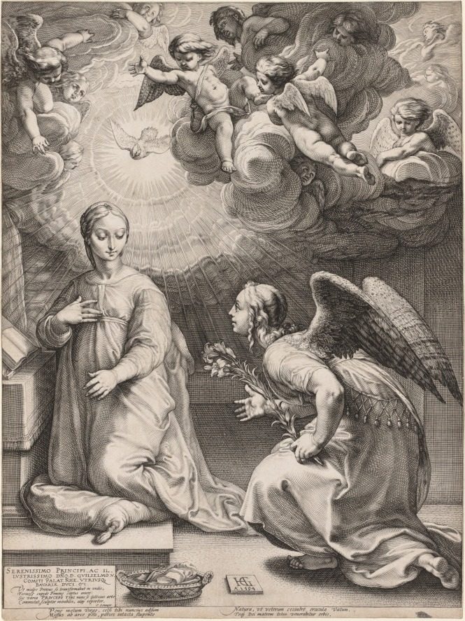 The Annunciation by Hendrick Goltzius (Dutch, 1558–1617)