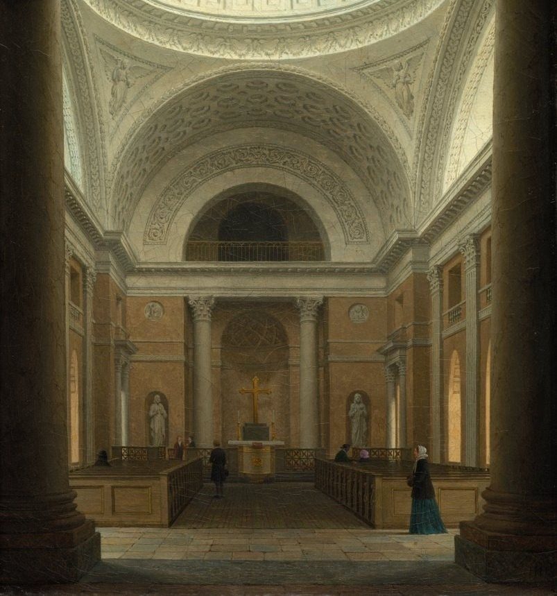 The Slotskirken of Christiansborg, Copenhagen by Heinrich Hansen (Danish, 1821–1890)