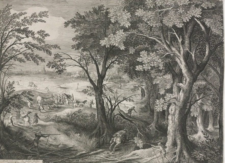 Landscape with Travelers Attacked by a Gang of Robbers by Jan van Londerseel (Dutch, 1578–1625)