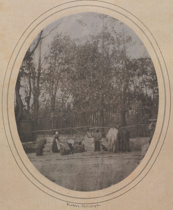 Village Scene (Southern France) by André Adolphe-Eugène Disdéri (French, 1819–1889)