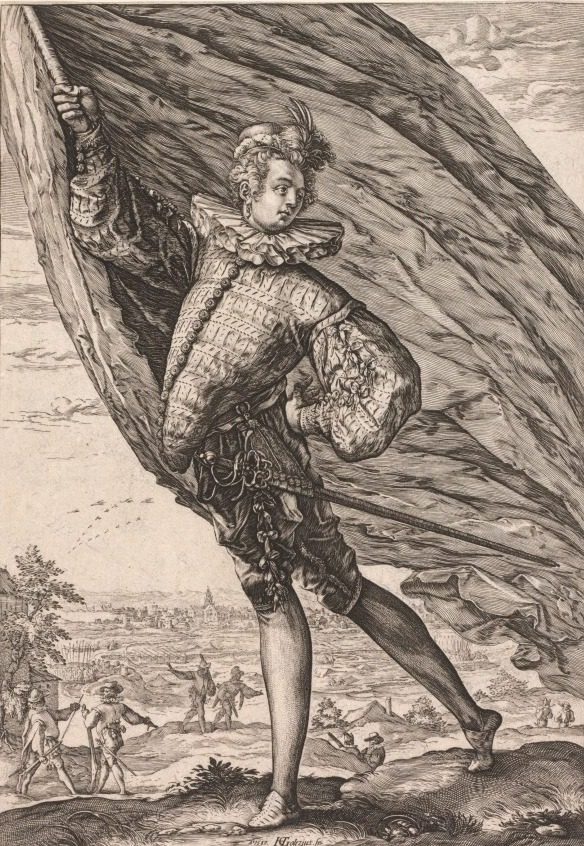 The Standard Bearer, Turned to Left by Hendrick Goltzius (Dutch, 1558–1617)