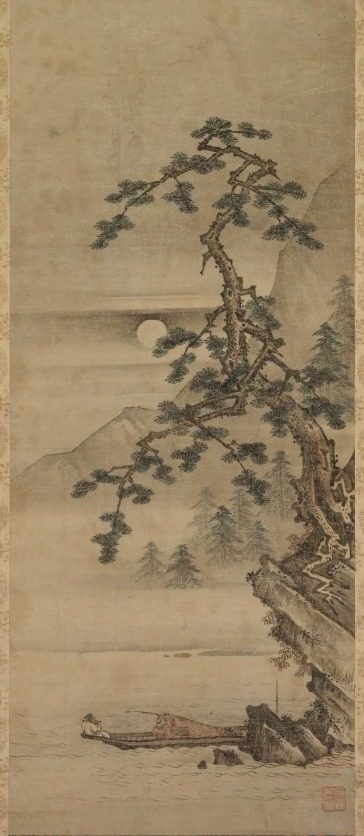Playing Flute in Moonlight