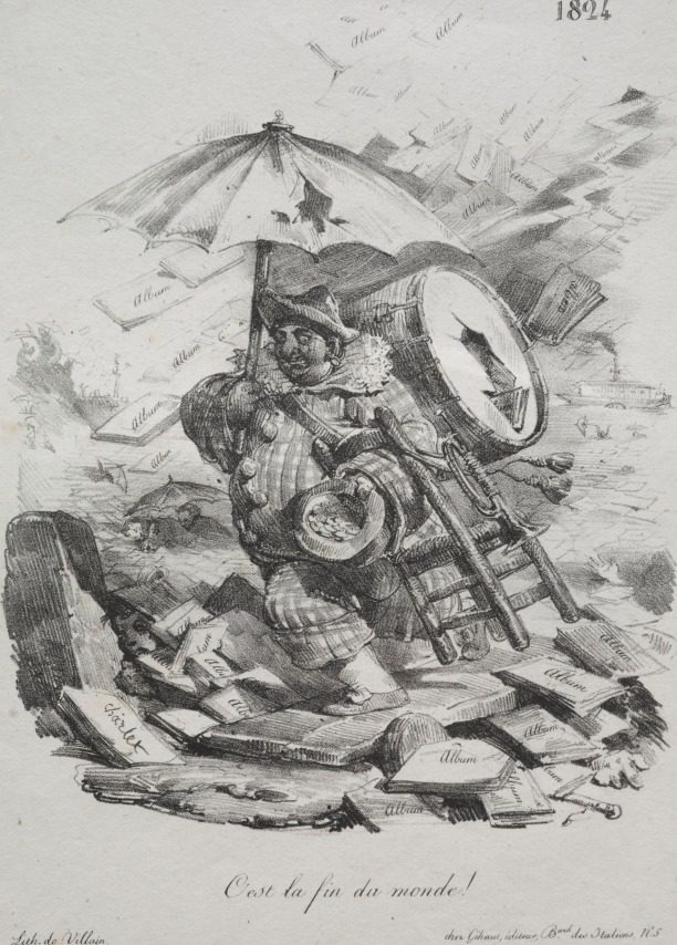 Lithographic Sketches:  It is the End of the World! (frontispiece) by Nicolas Toussaint Charlet (French, 1792–1845)