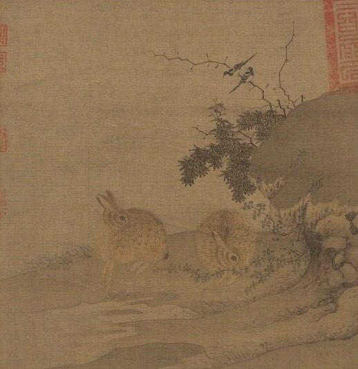 Magpies and Wild Rabbits by Li Yong (Chinese, active 1200s)