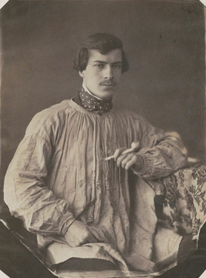 Artist (or Assistant) with Pipe by Frank Chauvassaignes (French)