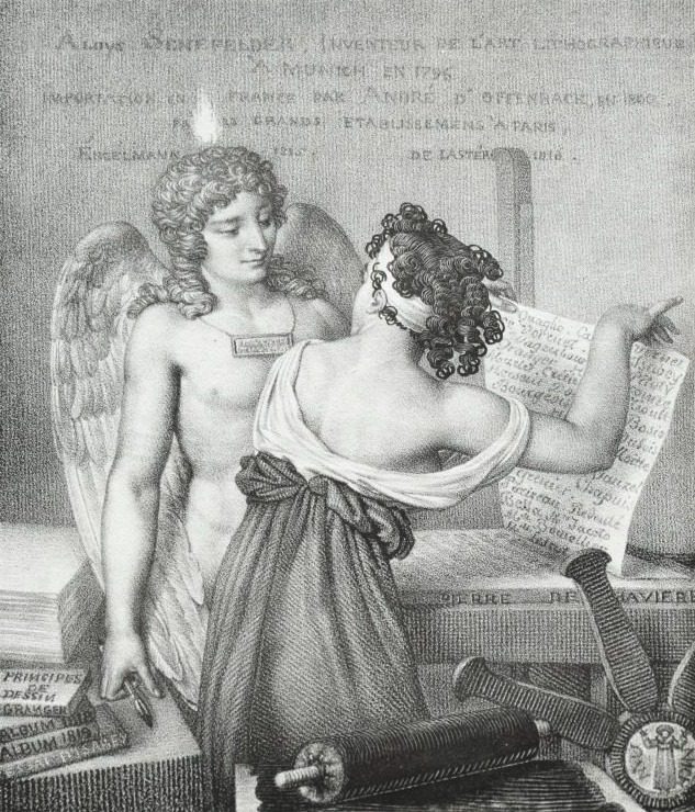 The Genius of Lithography by Nicolas Henri Jacob (French, 1782–1871)